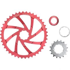 A2z Transmission Kit De Conversion 42 Dents 10 Vitesses Pour Shimano, Rouge