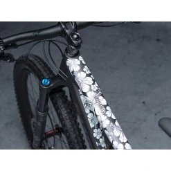 Dyedbro Transmission Hawaiian Flowers Kit De Protection De Cadre, Transparent/blanc