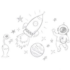 Dyedbro Transmission Space Trip Kit De Protection De Cadre, Transparent/blanc