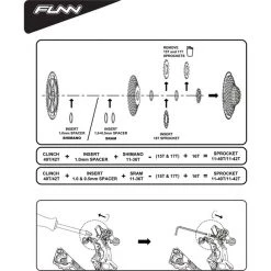 Funn Transmission Kit De Conversion 40 Dents 10 Vitesses Avec Pignon 16 Dents Pour SRAM, Rouge