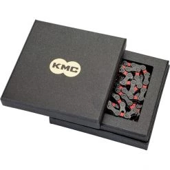 Kmc Transmission DLC 12 Chaîne De Vélo 12 Vitesses, Noir/rouge