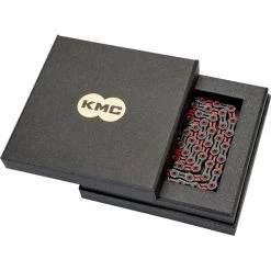 Kmc Transmission X10 SL DLC Super Light Chaîne De Vélo 10-fach, Noir/rouge