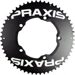 Praxis-works Transmission Time Trial Aero Kit De Plateaux 10/11 Vitesses Ø130 Mm BCD, Noir