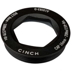 Raceface Transmission Vis De Serrage Manivelle Pour Manivelles Cinch DS XC/AM M18X15 Avec Cache-vis, Noir