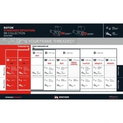 Rotor Transmission PF4124 Road/MTB Axe De Pédalier BB86/BB89/BB92 Acier, Noir