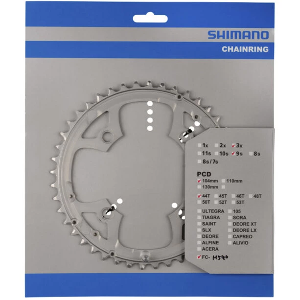 Shimano Transmission Deore FC-M540 Plateau 9 Vitesses, Argent