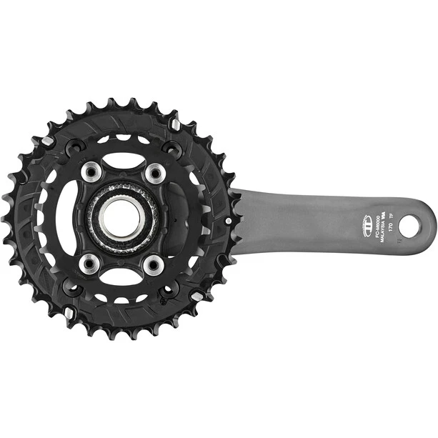 Shimano Pédaliers Deore MTB FC-M6000 Pédalier 2x10 Vitesses 34-24 Dents, Noir – Image 2