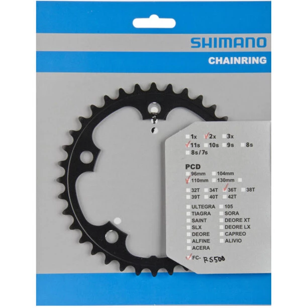 Shimano Transmission FC-RS500 Plateau 11 Vitesses, Noir