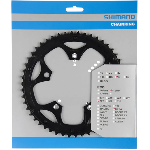 Shimano Transmission Sora FC-3550 Plateau Plateau Pare-chaîne 9 Vitesses, Noir