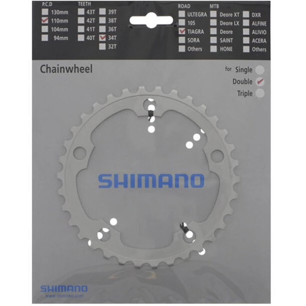 Shimano Transmission Tiagra FC-4550 Plateau 9 Vitesses, Argent