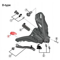 Shimano Transmission XTR FD-M9020 Insert Caoutchouc B Pour Dérailleur Avant