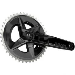 Sram Pédaliers Rival 1 AXS D1 Quarq Road DUB Wide Power Meter Crankset 2x12-speed 43/30T, Noir