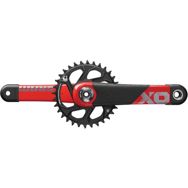 Sram Pédaliers X01 DH DUB Pédalier 32T DM, Noir/rouge