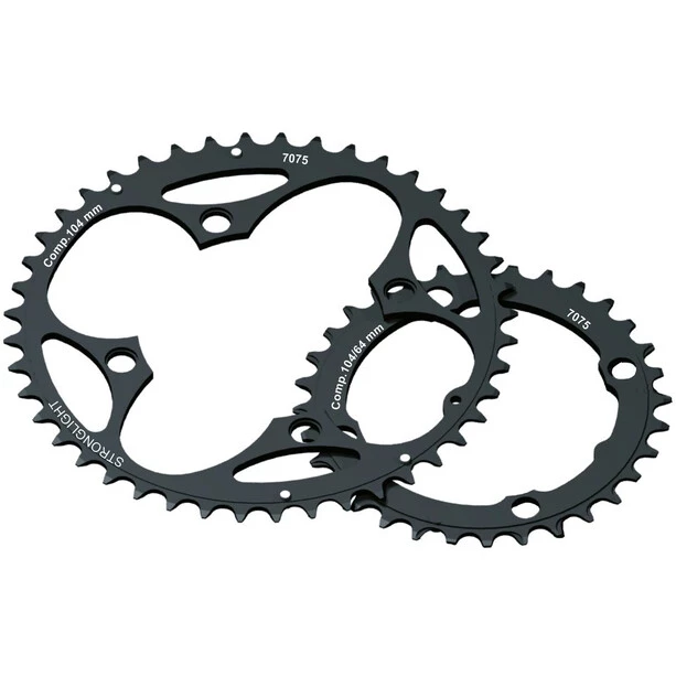 Stronglight Transmission MTB 104/64 Plateau Intérieur 2x10 Vitesses, Noir