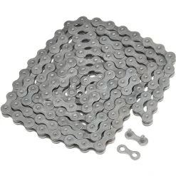 Taya Transmission E-410H-DH Chaîne Pour Vélo électrique 1 Vitesse/IGH 136 Maillons De Chaîne Avec 2x Sigma Pro Connector, Gris