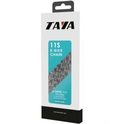 Taya Transmission E-ONZE-111 Chaîne Pour Vélo électrique 11 Vitesses/IGH 136 Maillons De Chaîne Avec 2x Sigma+ Connector, Gris