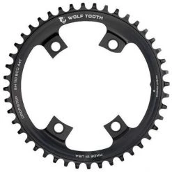 Wolf-tooth Transmission Plateau Asymétrique 4 Boulons Ø110mm BCD Shimano, Noir