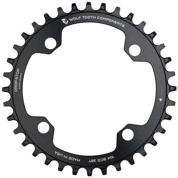 Wolf-tooth Transmission Plateau 12 Vitesses Ø104mm BCD Shimano, Noir